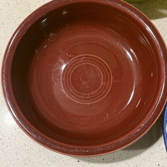 FIESTA set of 4 Mixed Colors 7” medium Cereal Bowls 19 oz Fiestaware - Picture 3 of 12